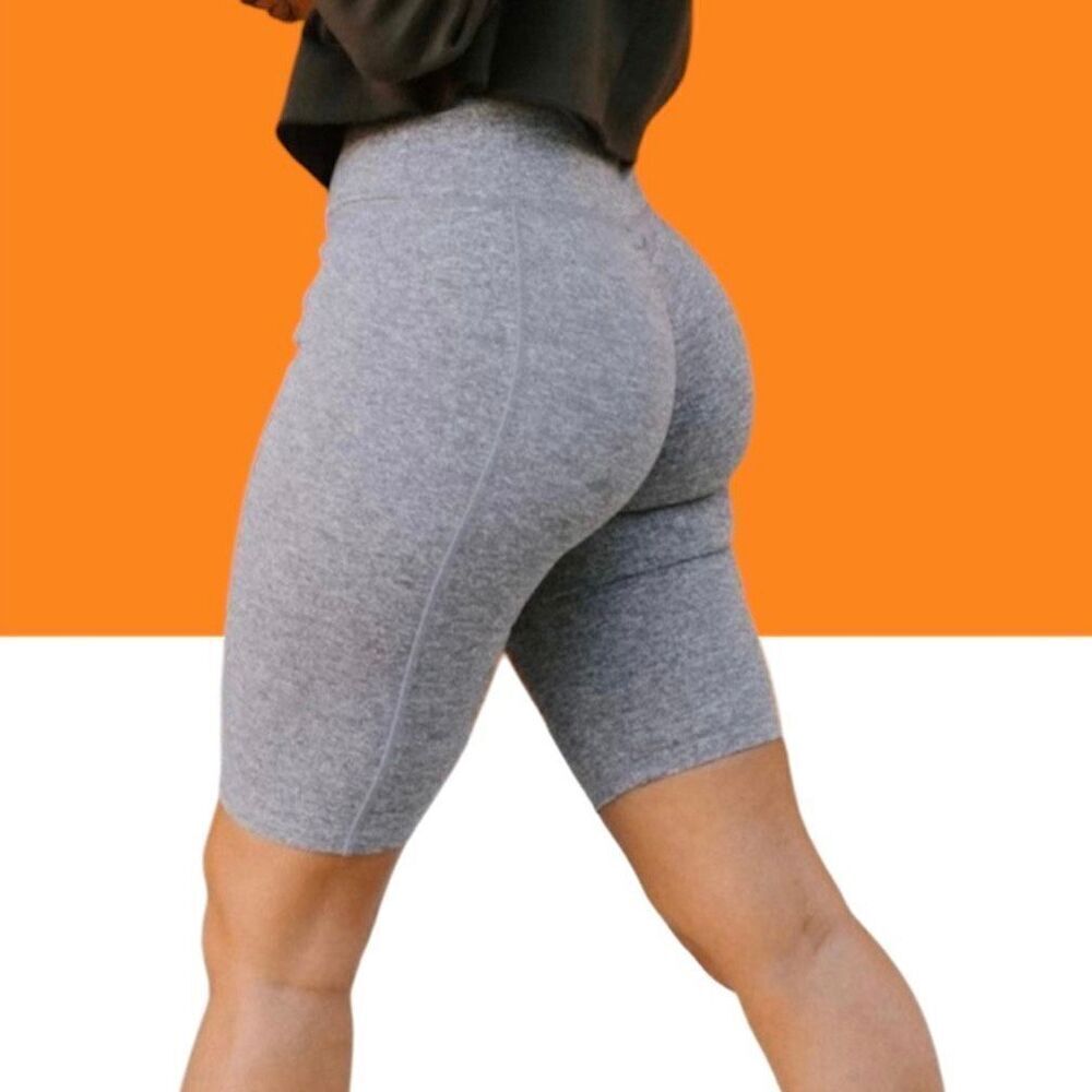 Celestial Bodiez NWT Rebel Collection High Rise Biker Shorts in Smoke Gray Size